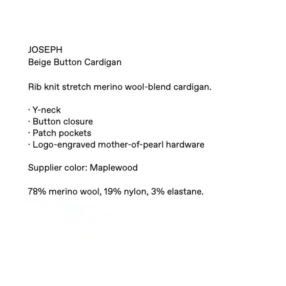 JOSEPH Fine Merino Rib Cardigan - Picture 8 of 9